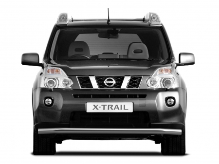 Защита переднего бампера одинарная d63мм Nissan X-Trail (нерж)
